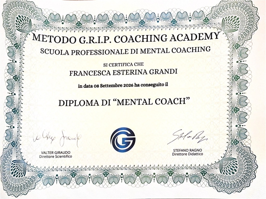 Diploma Mental Coach Francesca Grandi