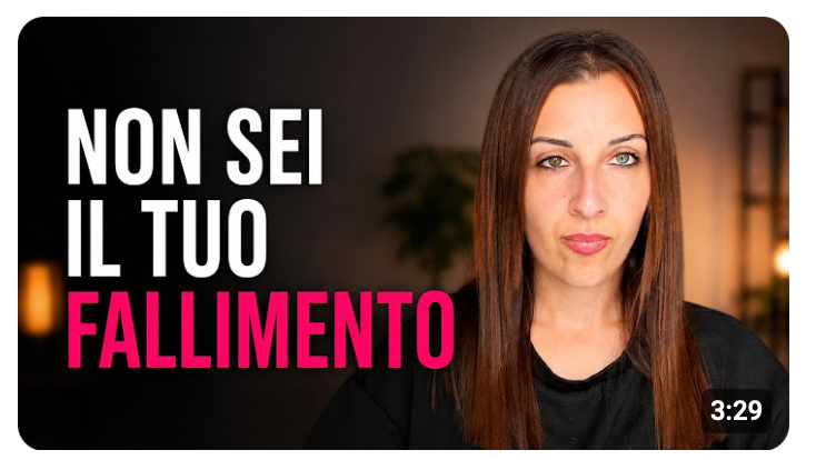 Se fallisci, non significa che sei un fallimento